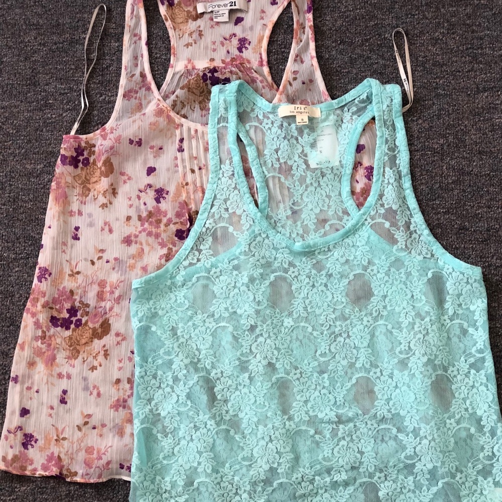 Sheer tank bundle. Size Small.
